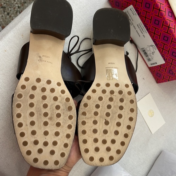 NWT TORY Burch sandal size 10 1/2 brown no returns accepted - Picture 4 of 5